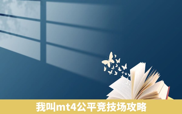 我叫mt4公平竞技场攻略