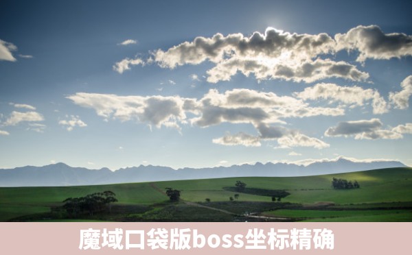 魔域口袋版boss坐标精确