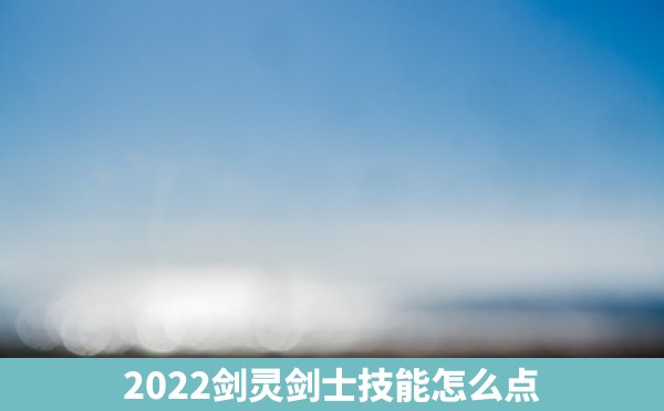 2022剑灵剑士技能怎么点