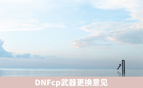 DNFcp武器更换意见