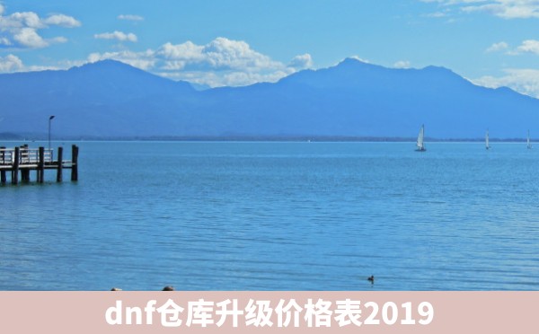 dnf仓库升级价格表2019