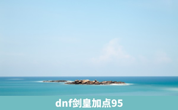 dnf剑皇加点95