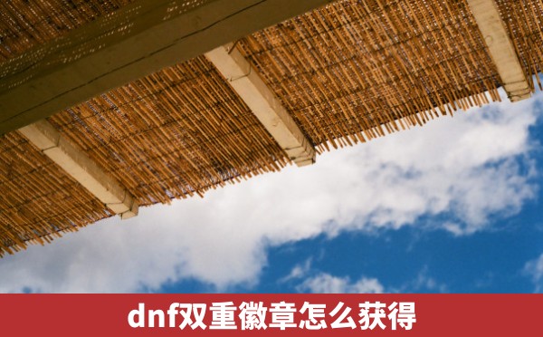 dnf双重徽章怎么获得