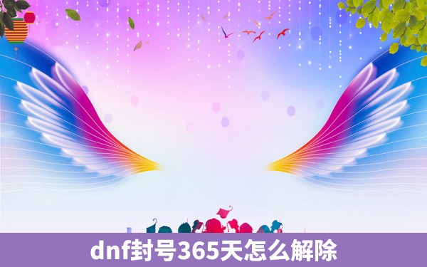 dnf封号365天怎么解除