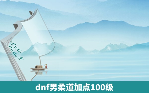 dnf男柔道加点100级