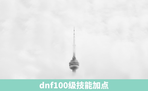 dnf100级技能加点