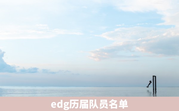 edg历届队员名单