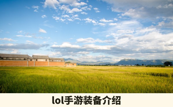 lol手游装备介绍