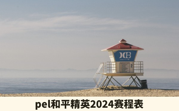 pel和平精英2024赛程表