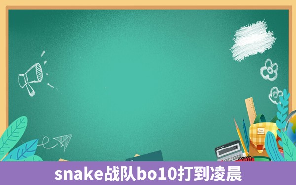 snake战队bo10打到凌晨