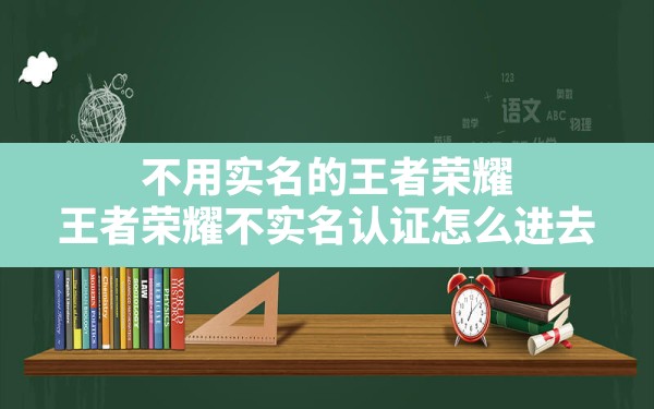 不用实名的王者荣耀,王者荣耀不实名认证怎么进去 - 凌海手游网