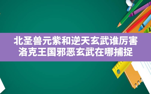 北圣兽元紫和逆天玄武谁厉害(洛克王国邪恶玄武在哪捕捉) - 凌海手游网