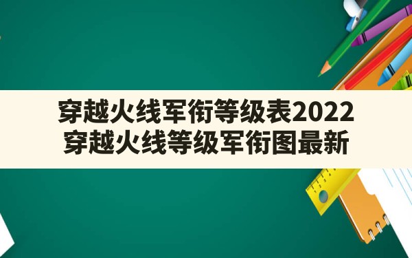 穿越火线军衔等级表2022,穿越火线等级军衔图最新 - 凌海手游网