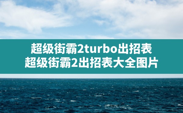 超级街霸2turbo出招表(超级街霸2出招表大全图片) - 凌海手游网