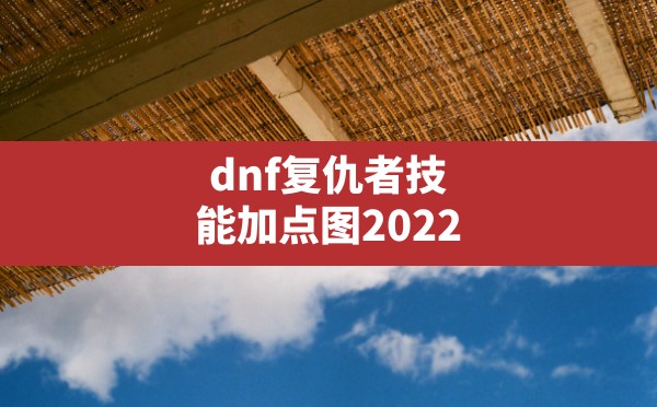 dnf复仇者技能加点图2022(地下城与勇士复仇者技能加点) - 凌海手游网