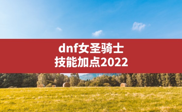 dnf女圣骑士技能加点2022,dnf95圣骑士审判加点 - 凌海手游网