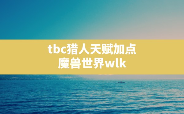 tbc猎人天赋加点,魔兽世界wlk射击猎人天赋加点 - 凌海手游网