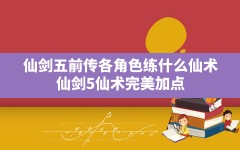 仙剑五前传各角色练什么仙术(仙剑5仙术完美加点)