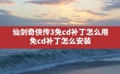 仙剑奇侠传3免cd补丁怎么用,免cd补丁怎么安装