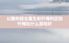 以撒的结合重生和忏悔的区别,忏悔玩什么游戏好