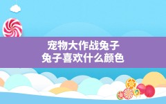 宠物大作战兔子,兔子喜欢什么颜色