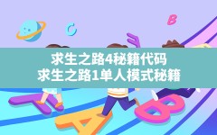 求生之路4秘籍代码,求生之路1单人模式秘籍