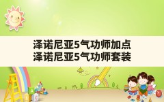 泽诺尼亚5气功师加点(泽诺尼亚5气功师套装)