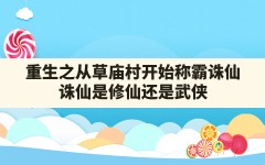 重生之从草庙村开始称霸诛仙(诛仙是修仙还是武侠)