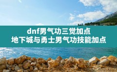 dnf男气功三觉加点(地下城与勇士男气功技能加点)