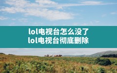 lol电视台怎么没了,lol电视台彻底删除