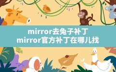 mirror去兔子补丁(mirror官方补丁在哪儿找)