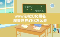 wow法杖幻化排名,魔兽世界幻化怎么弄